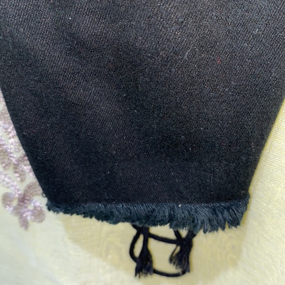 RED FOX BLAXK DISTRESSED JEANS SILVER GROMMETS LACE-UP CALFS, SZ 3 - Picture 12 of 14